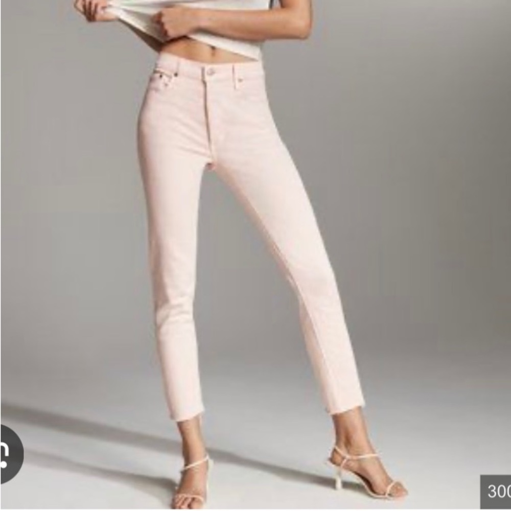 Denim Forum by Aritzia The Yoko High Rise slim Jeans, Size 25 Color Lilac Bloom
